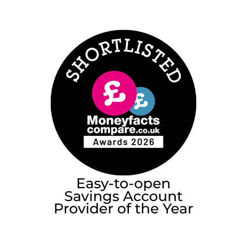 Shortlisted at Moneyfactscompare.co.uk Awards 2026 – Easy-to-open Savings Account Provider of the Year - HTB